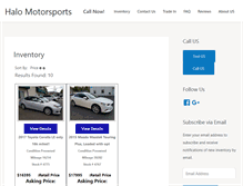 Tablet Screenshot of halo-motors.com